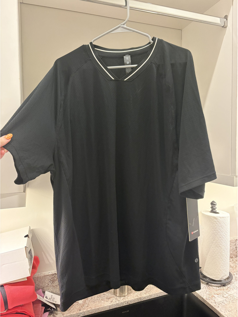 NWT Men's Lululemon Relaxed-Fit Collared Jersey size XXL in black